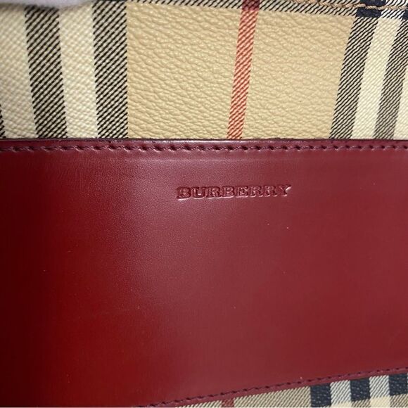 BURBERRY Nova Check Pvc Leather Handbag Shoulder Bag 💼 - Picture 5 of 17